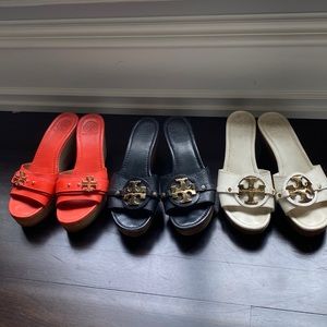 Tory Burch wedges, 3 pairs, size 11